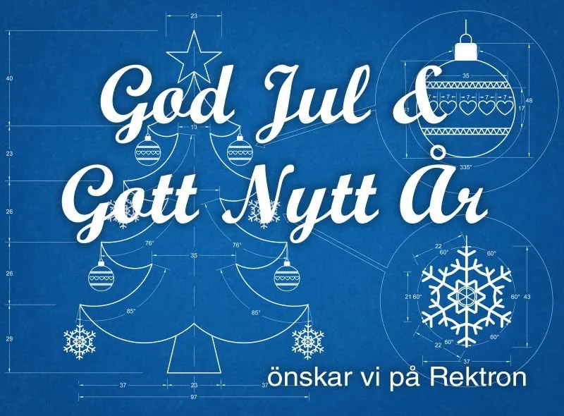 God jul och Gott Nytt år önskar vi på Rektron